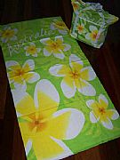 FRANGIPANI-AUSTRALIA-SPECIAL-TOWEL-&-BAG-LIME-GREEN-NEW